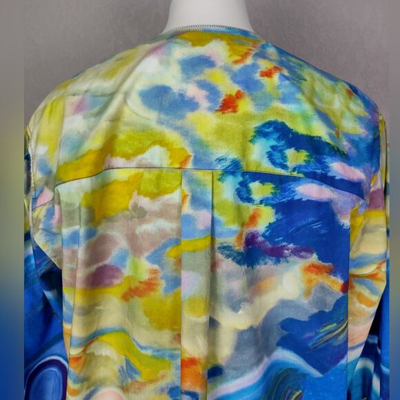 Ulla Johnson Holland Retails $590 Abstract-Print Cotton Wrap Jacket Size 4 - Picture 6 of 16